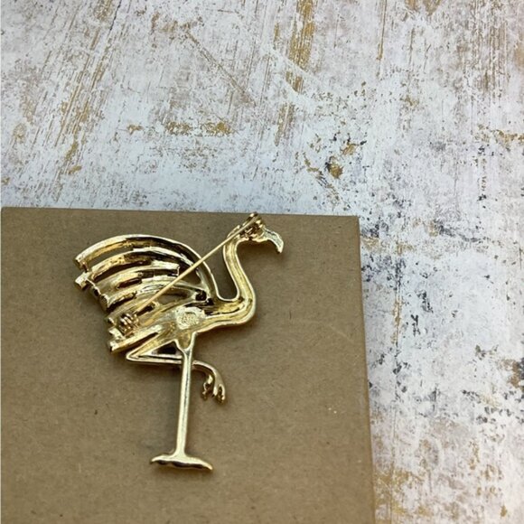 Banana Republic Pink and Gold Flamingo Pin - Picture 4 of 4